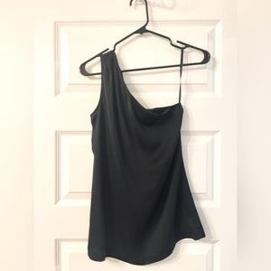 Very good condition one shoulder black top